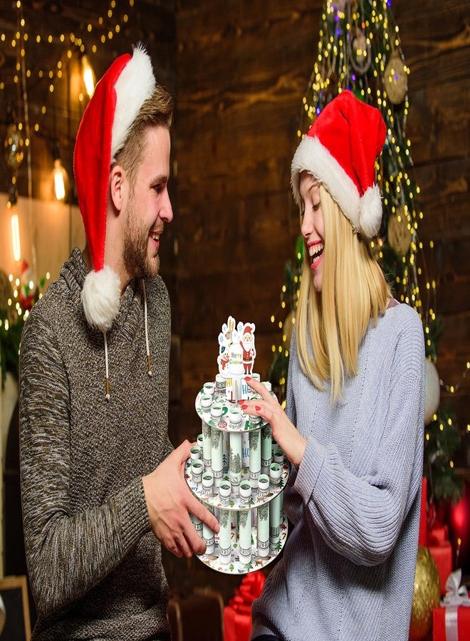 XiaosRen 1PCS Cardboard White Christmas Money Holder with 24 Holes, Cash Holder for Placing Money Gifts Xmas Holiday Table Decorations. - Image 3